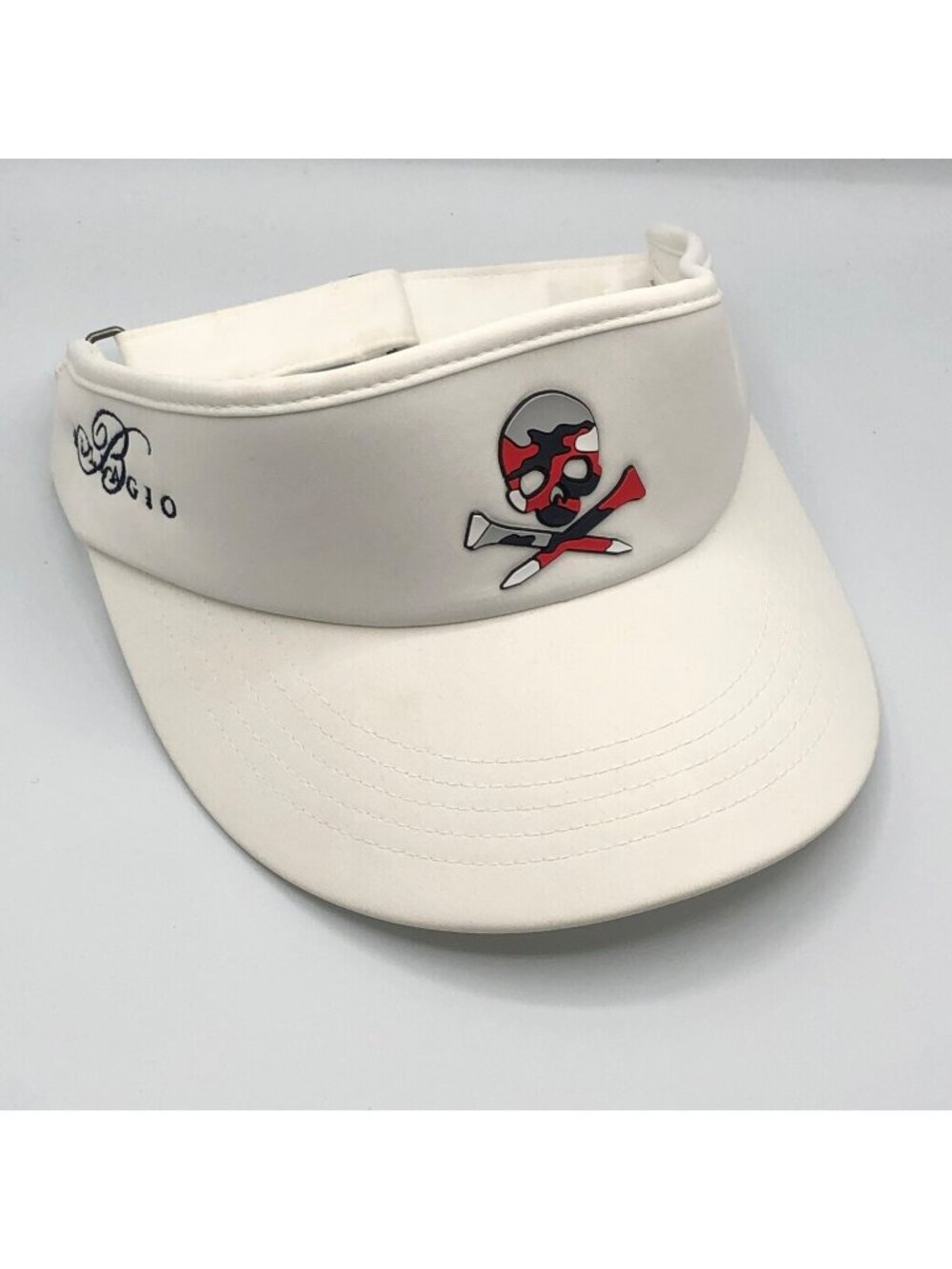 G/FORE White Bellagio Resort Las Vegas Golf Visor w/ Camo Skull & Tees Logo